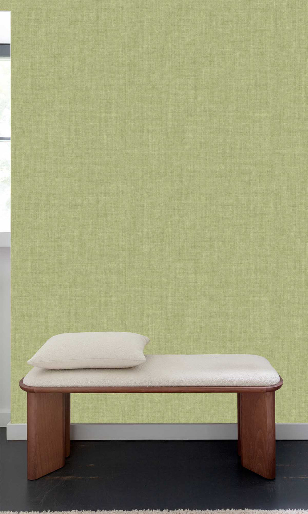Green Plain Textured Wallpaper R9233