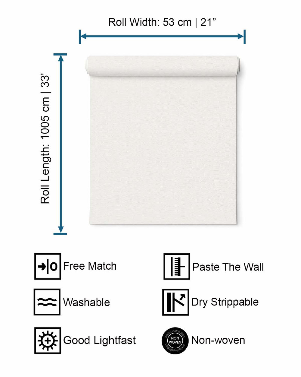 White Faux Plain Textured Wallpaper R9274
