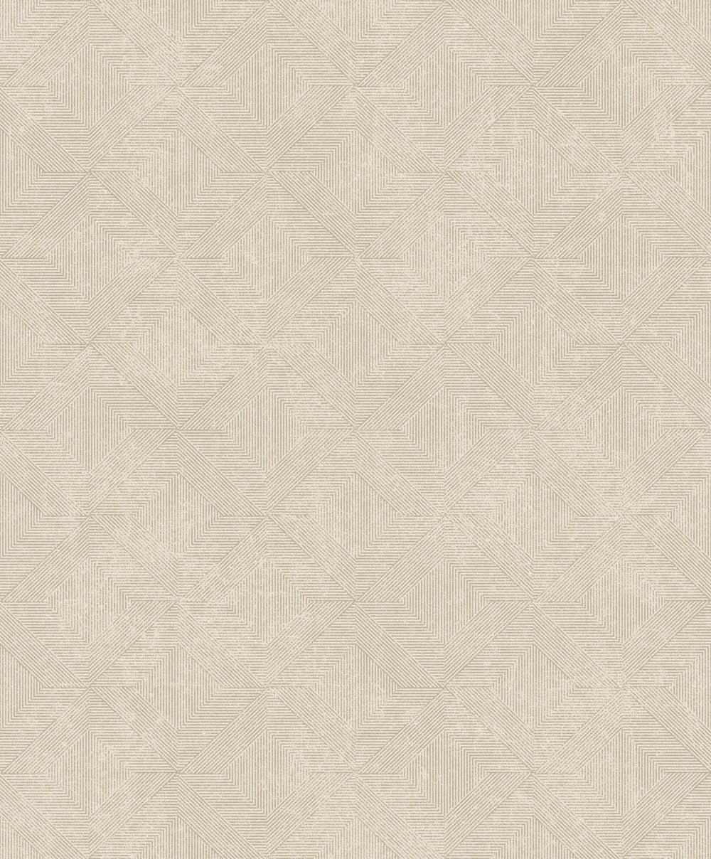 Beige Soft Diamond Geometric Wallpaper R9290