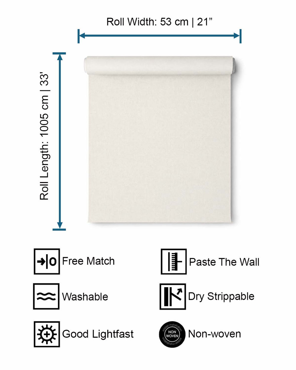 White Simple Plain Wallpaper R9305