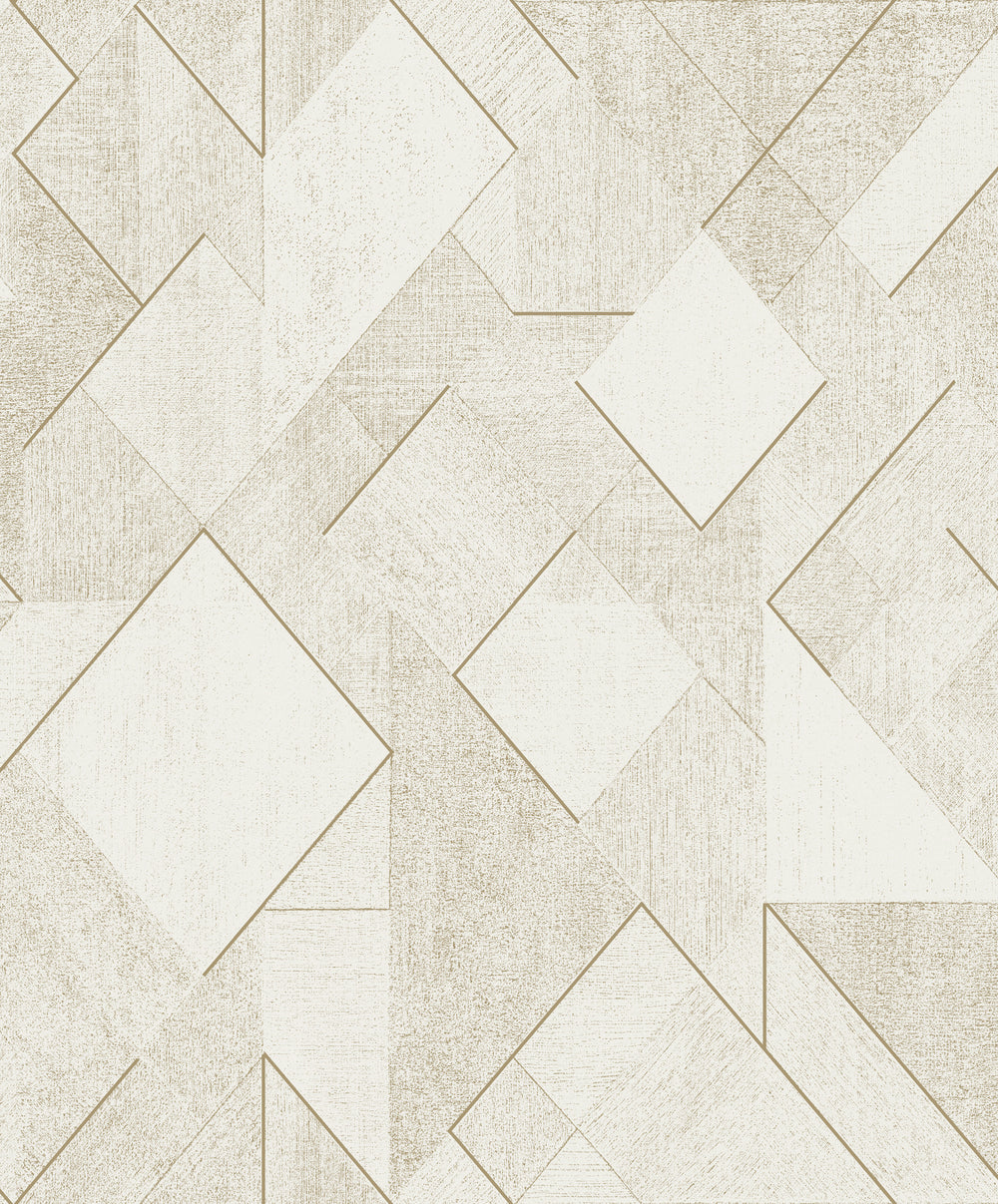 White Textured Geometric Diamond R9322