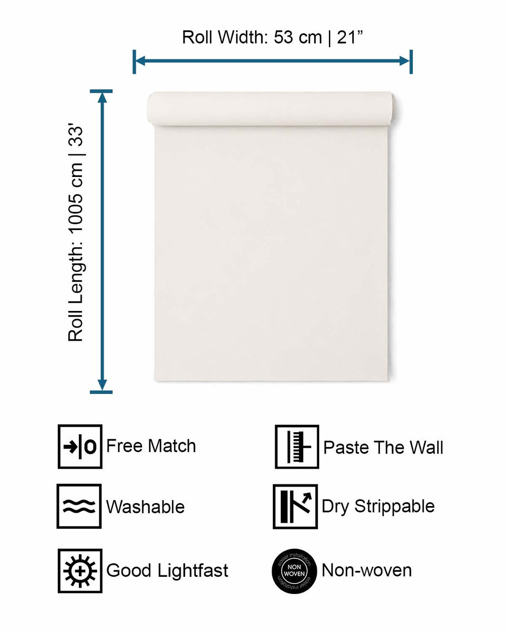 White Plain Textile Wallpaper R9325