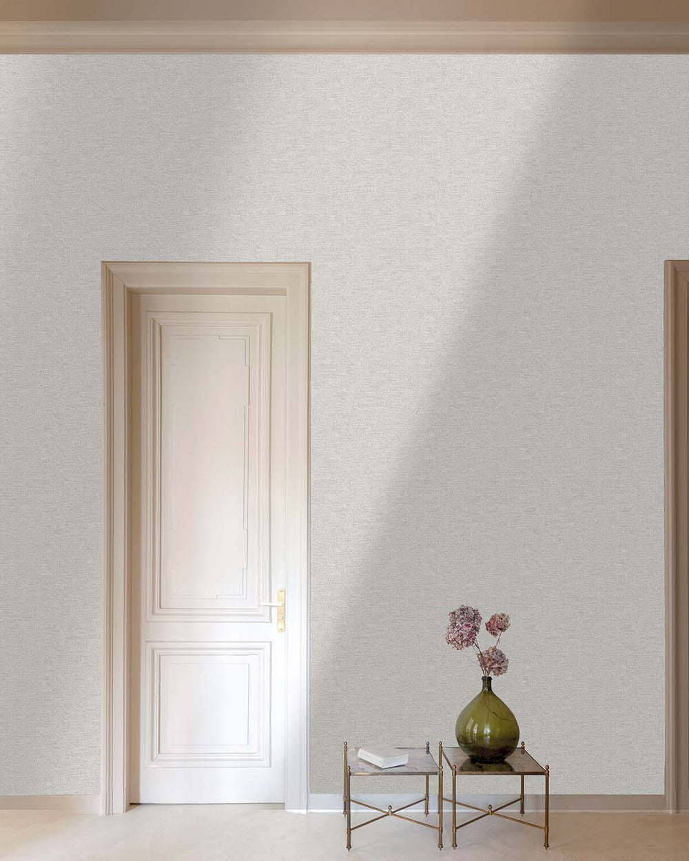Grey Plain Textile Wallpaper R9326