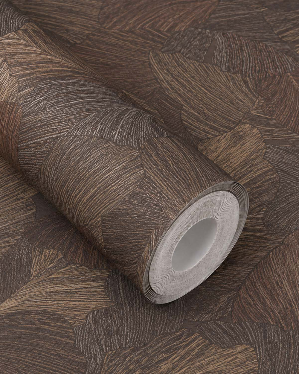 Brown Charming Leaves Tropical All Over Wallpaper R9353