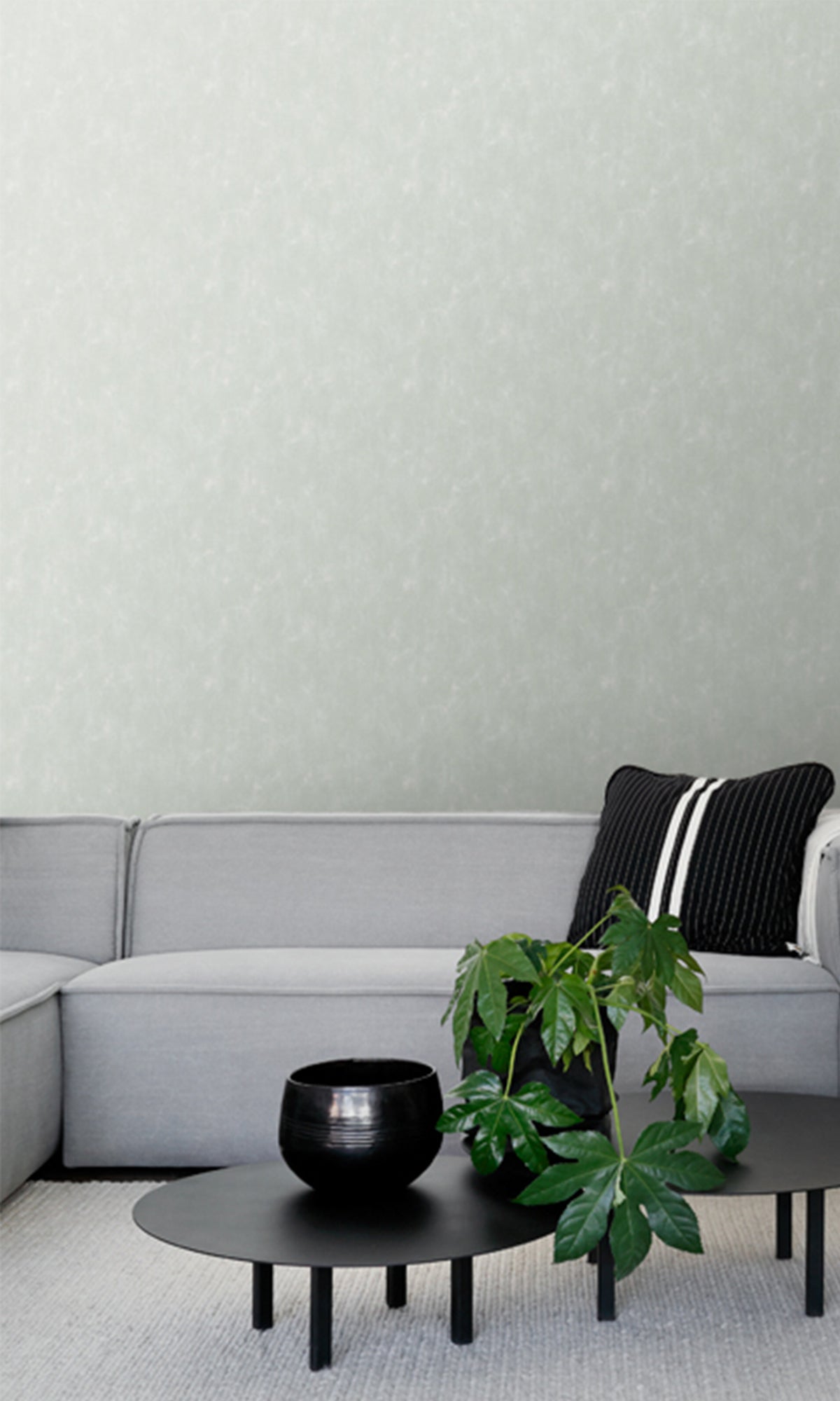 Celadon Green Plain With Painterly Effect Wallpaper R9413