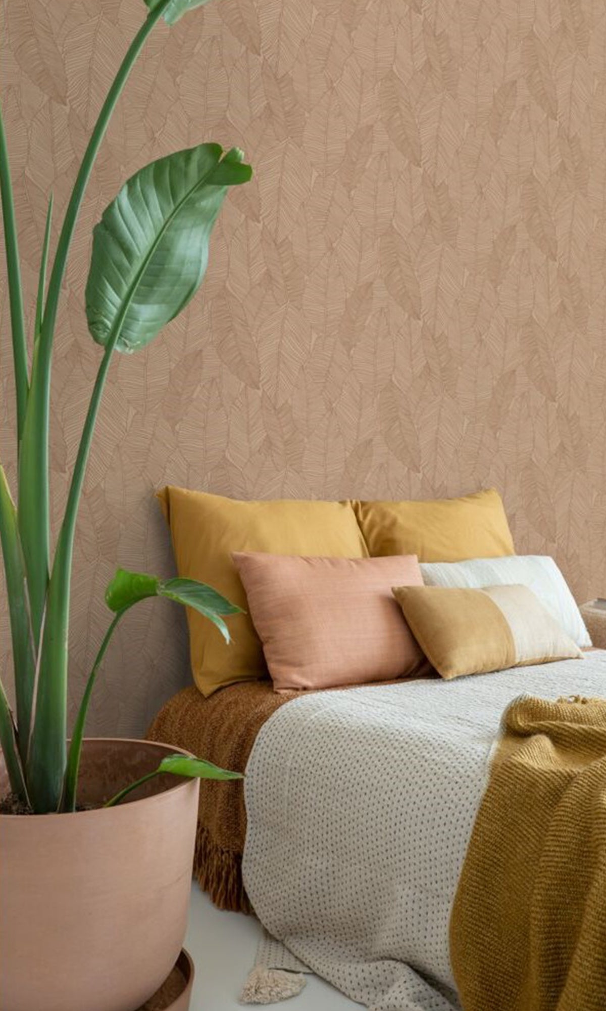 Terracotta Pink Pen Drawn Leaves Wallpaper, banana leaf backdrop, banana leaf wallpaper, banana leaf wallcovering, banana leaves wallpaper, banana leaf wallpaper for home, banana leaf background, banana leaves wallpaper walls, banana leaves wallpaper for walls, banana leaves wallpaper
