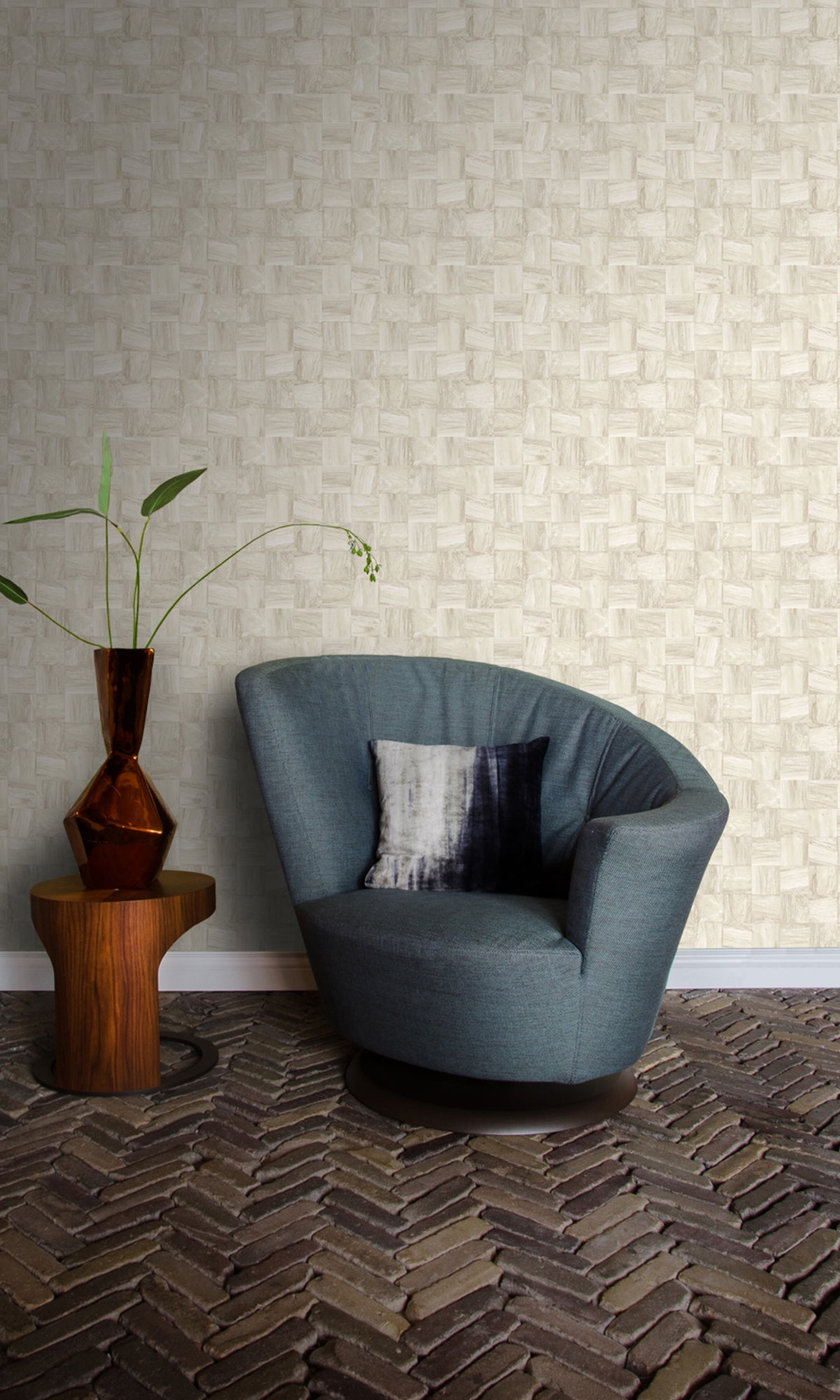 Beige Matières - Scrap Woods Wallpaper R9459