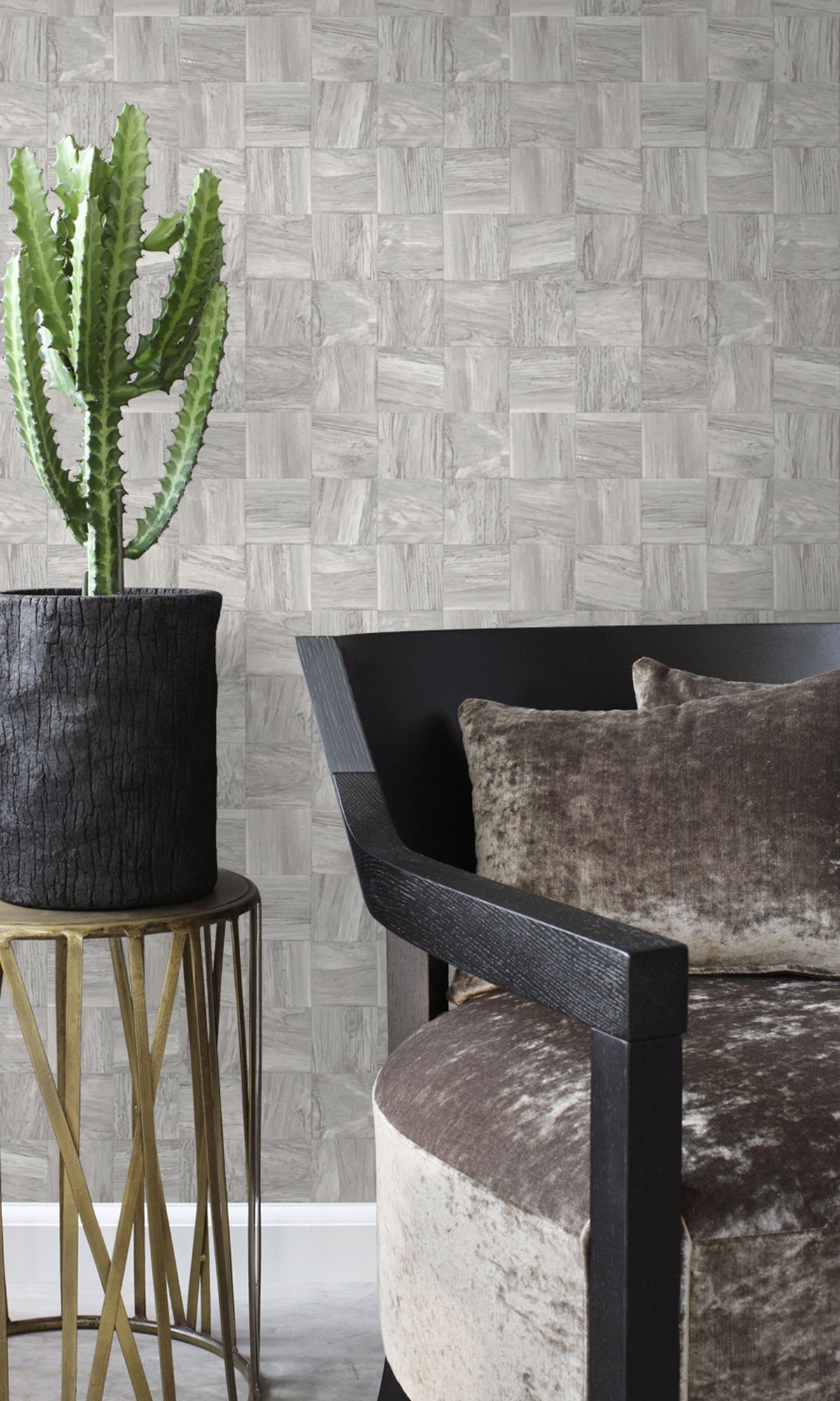 Light Gray Matières - Scrap Woods Wallpaper R9460