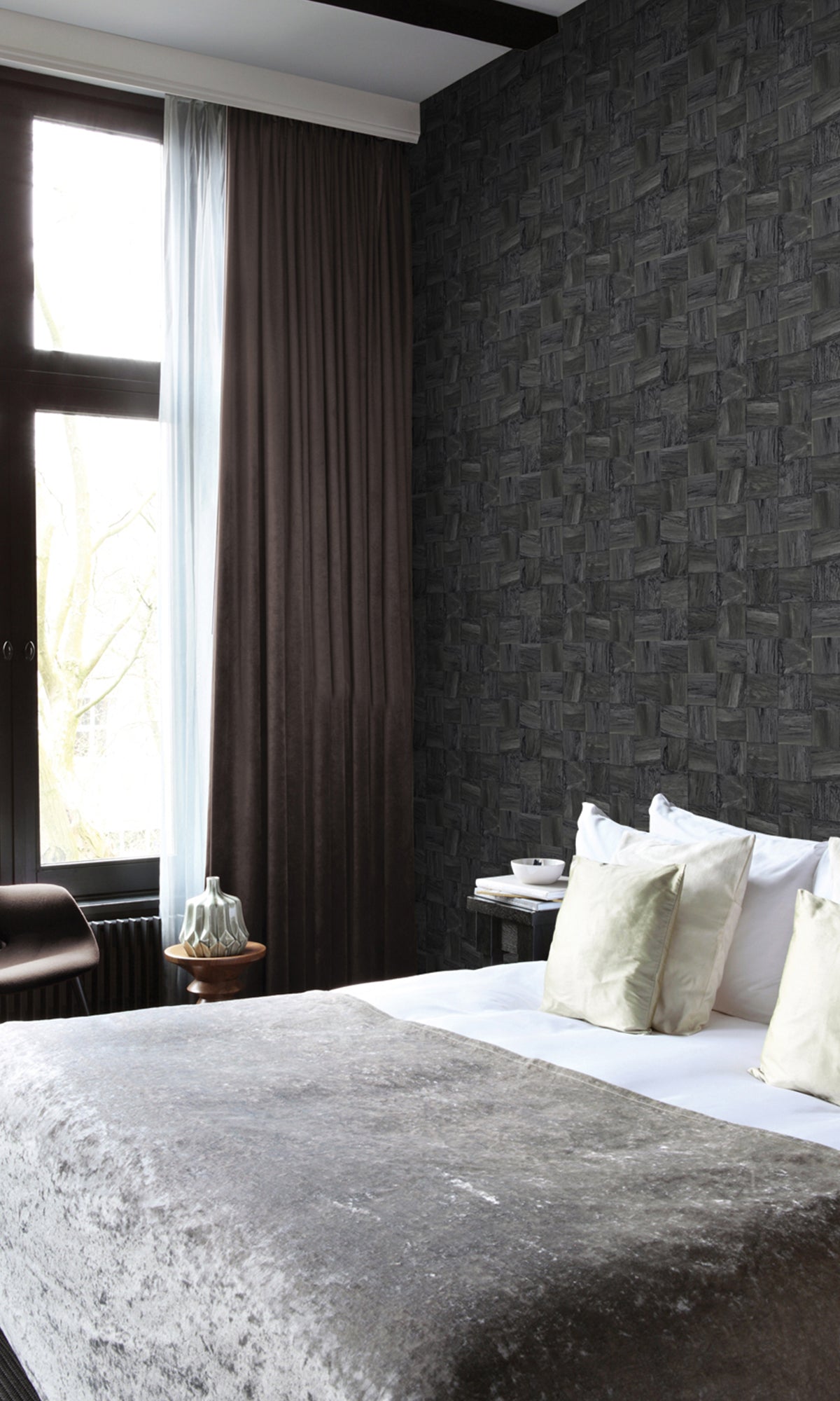 Black Matières - Scrap Woods Wallpaper R9462