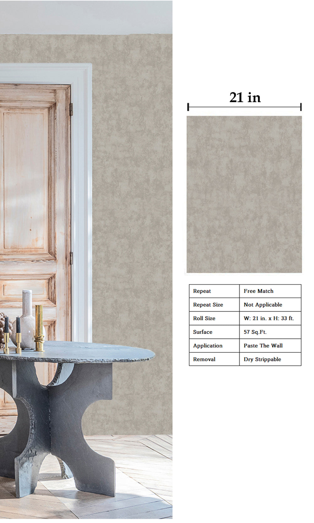 Velvet Grey Abstract Plain Textured Wallpaper R9480