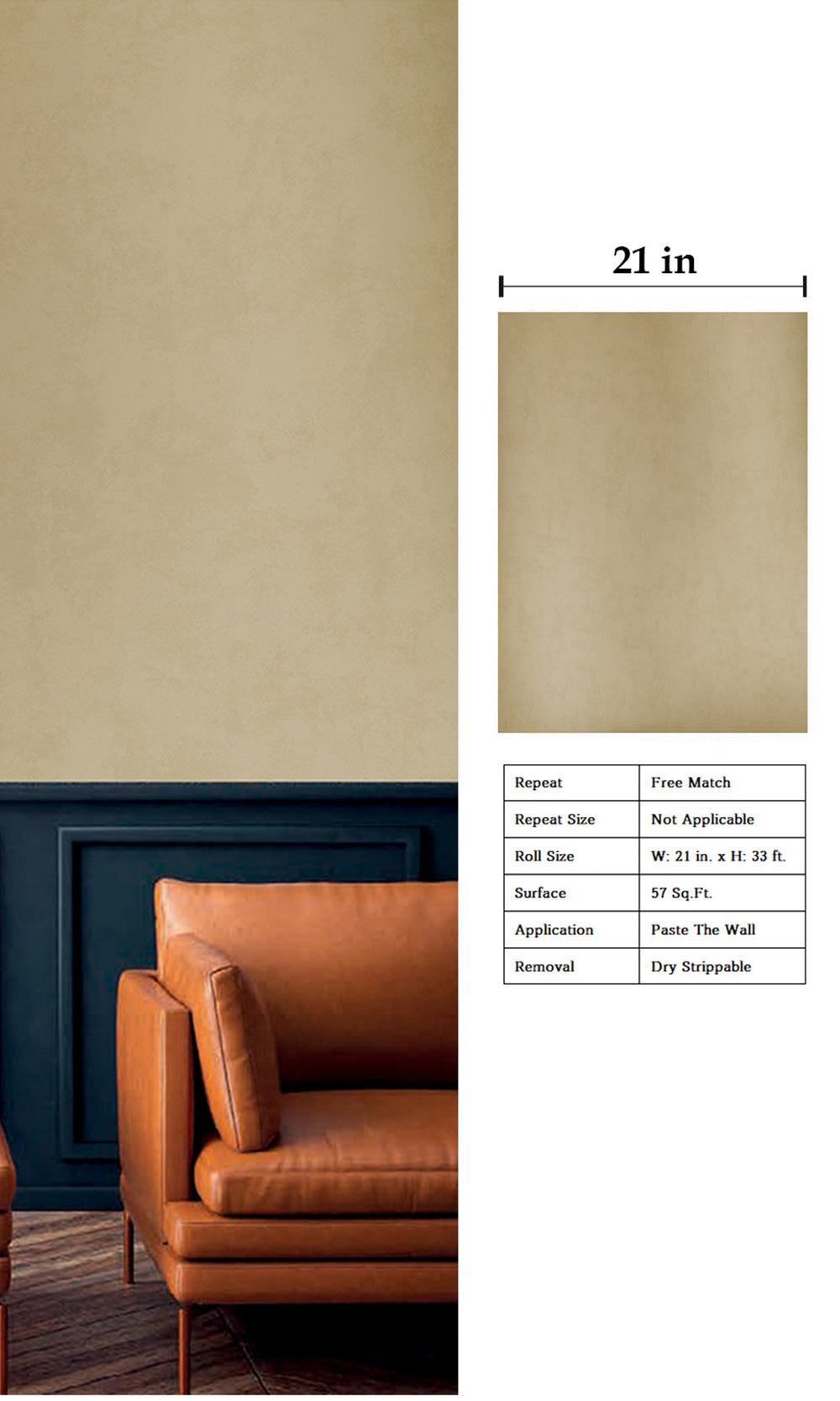 Velvet Gold Abstract Plain Textured Wallpaper R9483