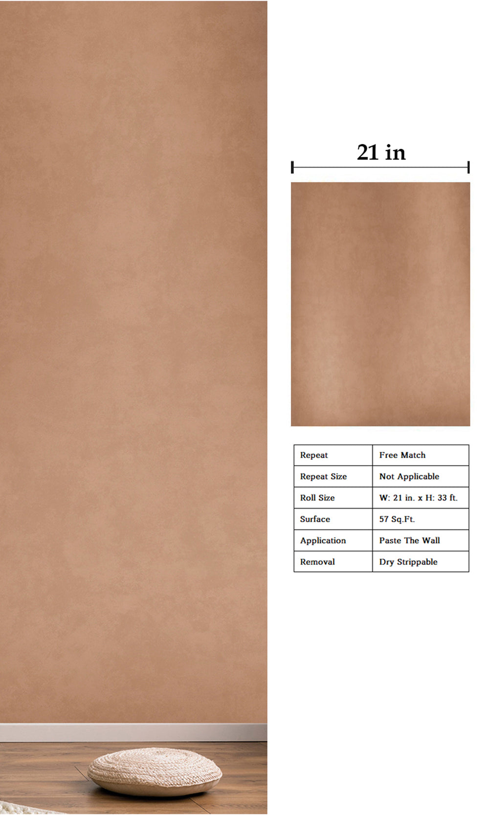 Velvet Rose Gold Abstract Plain Textured Wallpaper R9484