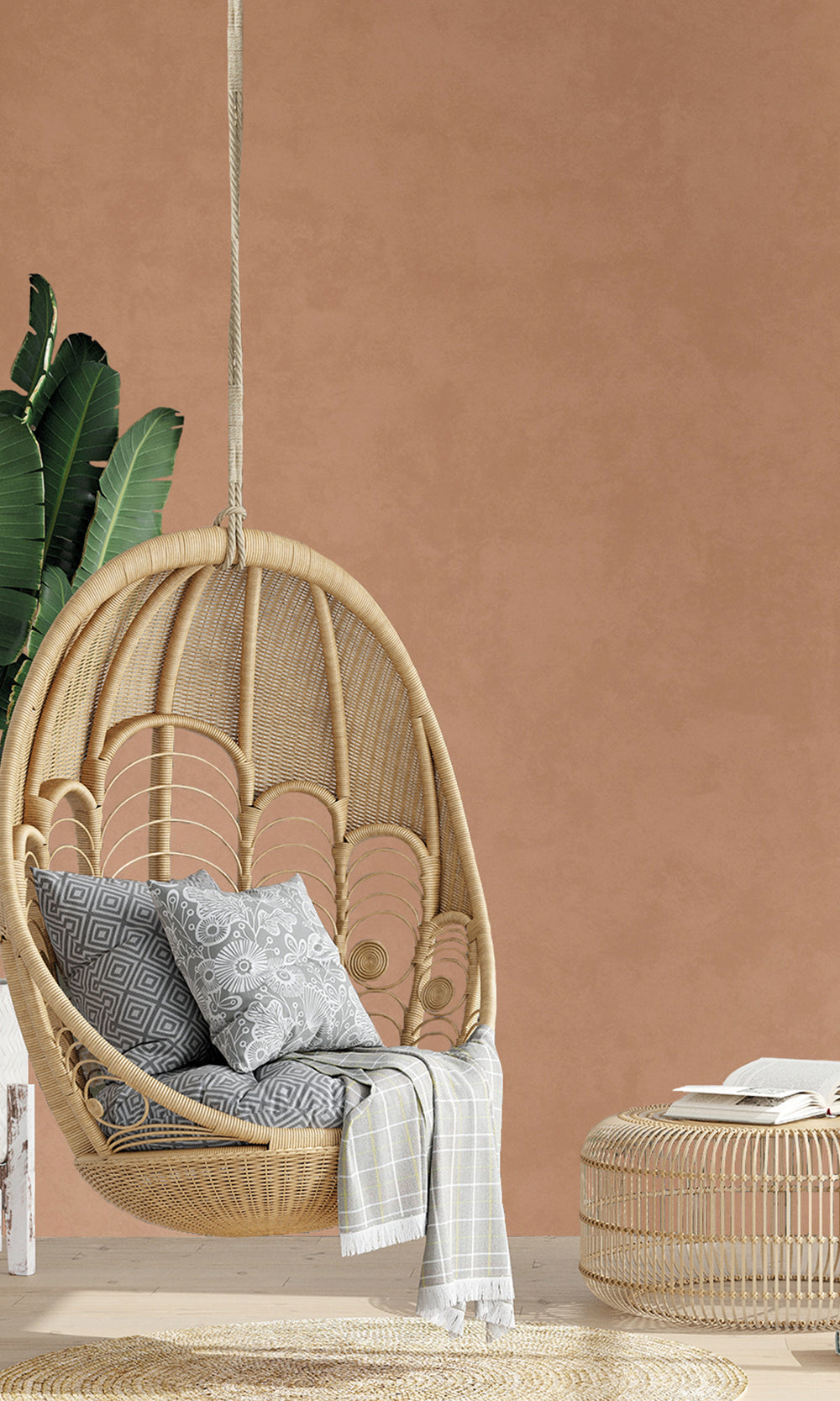 Velvet Rose Gold Abstract Plain Textured Wallpaper R9484