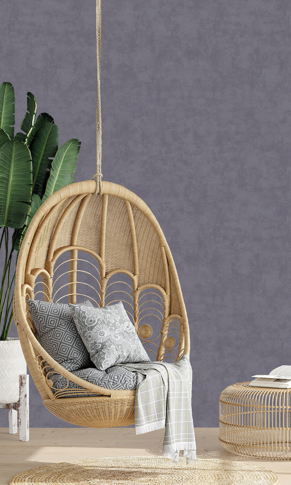 Velvet Dark Blue Abstract Plain Textured Wallpaper R9488