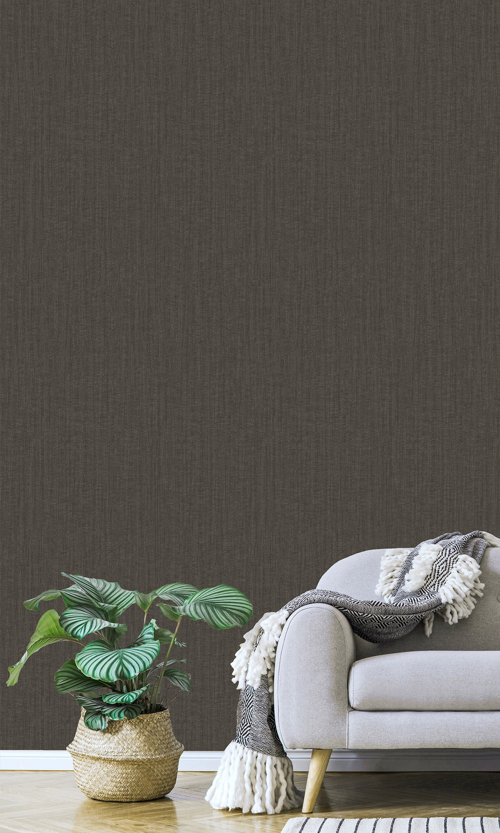 Dark Grey Abstract Plain Textured Wallpaper R9489