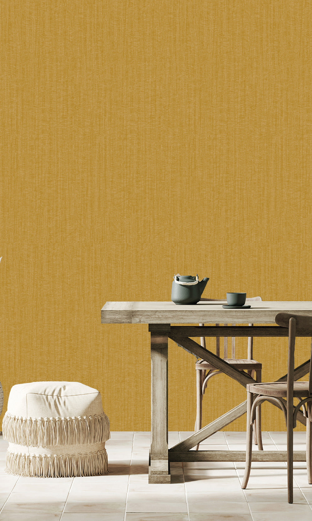 Mustard Abstract Plain Textured Wallpaper R9491