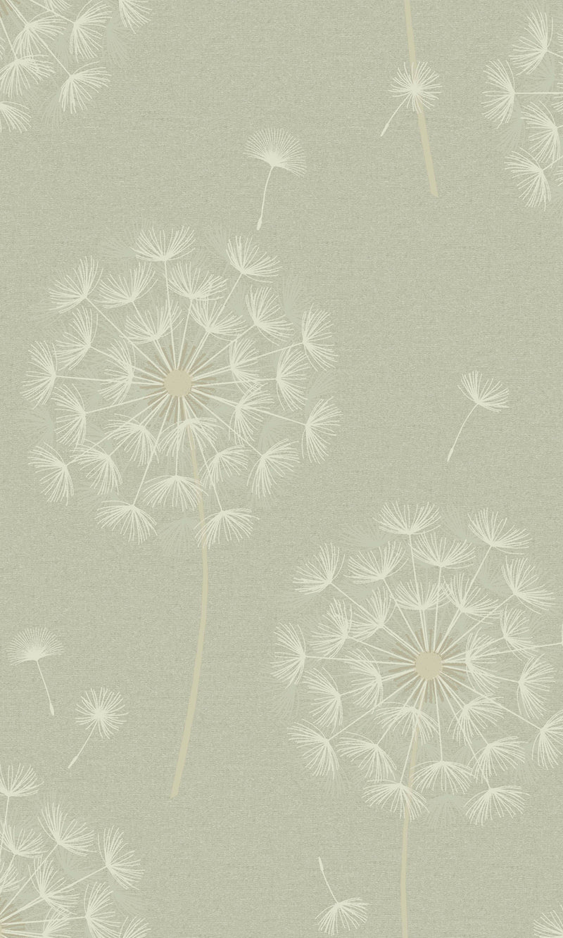 whimsical dandelion, dandelion head, sage wallpaper, Timeless elegance, Eleganza Wallpaper Collection, Eleganza Collection, Can be used for commercial spaces, Paper Substrate, New Arrivals, Paste the Paper, Scrubbable, Good Lightfastness, Peelable, Interior designers’ choice, Bedroom Wallpaper, Living Room Wallpaper, Hallway Wallpaper, Dining Room Wallpaper, Children's Room Wallpaper, Study Room Wallpaper, Home Office Wallpaper, Powder Room Wallpaper, Foyer Wallpaper, Home Wallpaper, Home Wallcovering, Wall