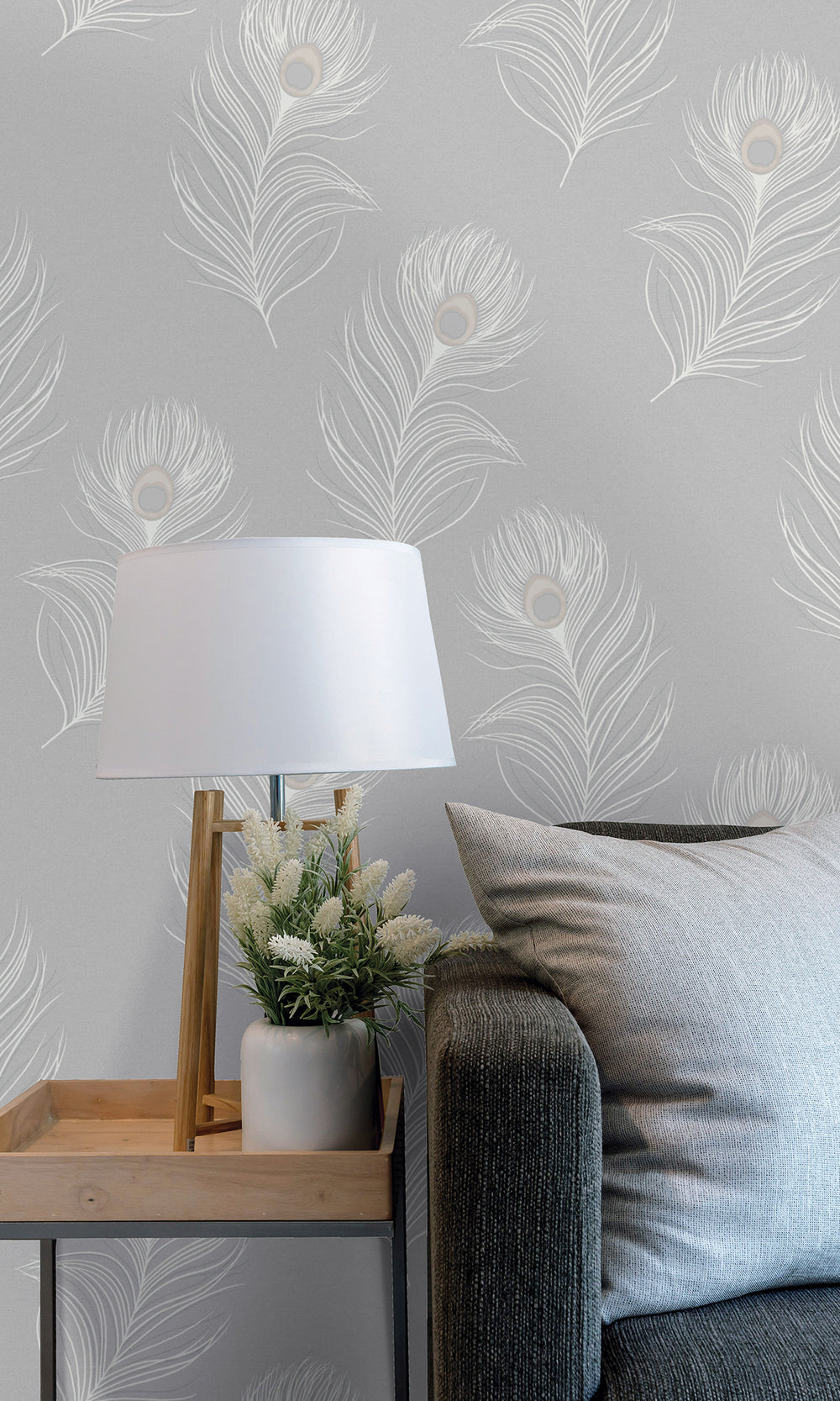grey wallpaper, sequined wallpaper, peacock feather wallpaper, Timeless elegance, Eleganza Wallpaper Collection, Eleganza Collection, Can be used for commercial spaces, Paper Substrate, New Arrivals, Paste the Paper, Scrubbable, Good Lightfastness, Peelable, Interior designers‚Äô choice, Bedroom Wallpaper, Living Room Wallpaper, Hallway Wallpaper, Dining Room Wallpaper, Children's Room Wallpaper, Study Room Wallpaper, Home Office Wallpaper, Powder Room Wallpaper, Foyer Wallpaper, Home Wallpaper, Home Wall