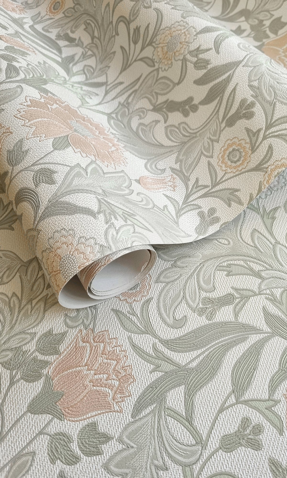sage & coral wallpaper, Floral wallpaper, trailing flowers wallpaper, Timeless elegance, Eleganza Wallpaper Collection, Eleganza Collection, Can be used for commercial spaces, Paper Substrate, New Arrivals, Paste the Paper, Scrubbable, Good Lightfastness, Peelable, Interior designers‚Äö√Ñ√¥ choice, Bedroom Wallpaper, Living Room Wallpaper, Hallway Wallpaper, Dining Room Wallpaper, Children's Room Wallpaper, Study Room Wallpaper, Home Office Wallpaper, Powder Room Wallpaper, Foyer Wallpaper, Home Wallpaper