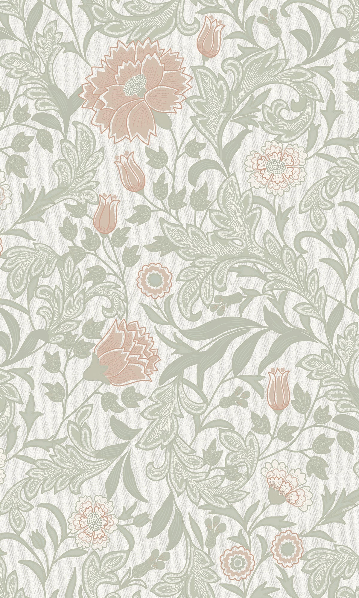 sage & coral wallpaper, Floral wallpaper, trailing flowers wallpaper, Timeless elegance, Eleganza Wallpaper Collection, Eleganza Collection, Can be used for commercial spaces, Paper Substrate, New Arrivals, Paste the Paper, Scrubbable, Good Lightfastness, Peelable, Interior designers‚Äö√Ñ√¥ choice, Bedroom Wallpaper, Living Room Wallpaper, Hallway Wallpaper, Dining Room Wallpaper, Children's Room Wallpaper, Study Room Wallpaper, Home Office Wallpaper, Powder Room Wallpaper, Foyer Wallpaper, Home Wallpaper