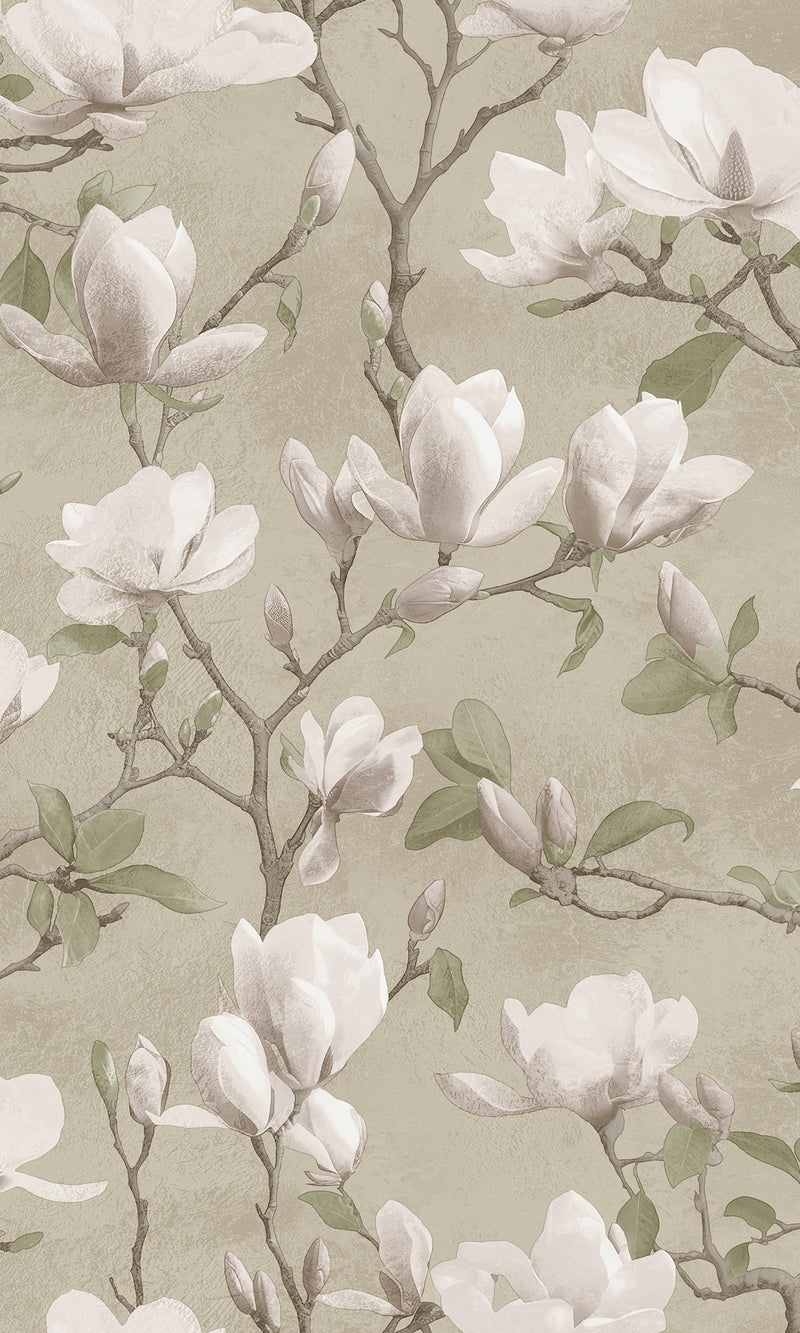 beige pink wallpaper, floral wallpaper, magnolia print wallpaper, magnolia flowers wallpaper, magnolia trails wallpaper, Timeless elegance, Eleganza Wallpaper Collection, Eleganza Collection, Can be used for commercial spaces, Paper Substrate, New Arrivals, Paste the Paper, Scrubbable, Good Lightfastness, Peelable, Interior designers’ choice, Bedroom Wallpaper, Living Room Wallpaper, Hallway Wallpaper, Dining Room Wallpaper, Children's Room Wallpaper, Study Room Wallpaper, Home Office Wallpaper, Powder Room