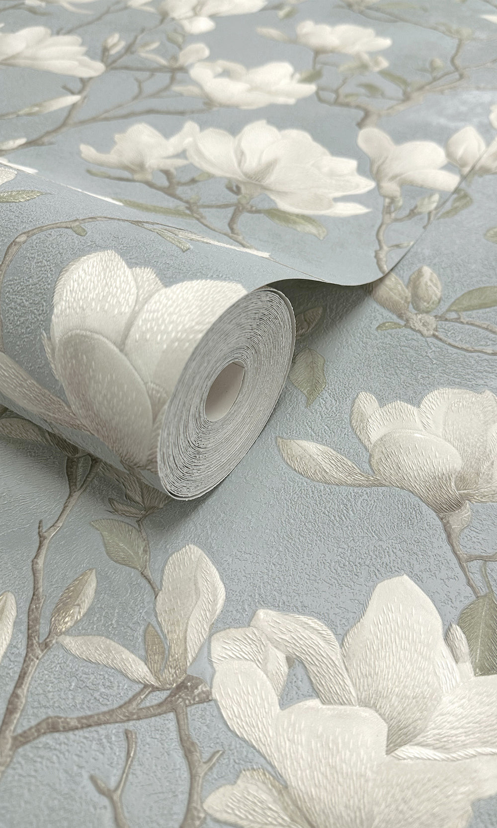 blue wallpaper,floral wallpaper, magnolia print wallpaper, magnolia flowers wallpaper, magnolia trails wallpaper, Timeless elegance, Eleganza Wallpaper Collection, Eleganza Collection, Can be used for commercial spaces, Paper Substrate, New Arrivals, Paste the Paper, Scrubbable, Good Lightfastness, Peelable, Interior designers‚Äô choice, Bedroom Wallpaper, Living Room Wallpaper, Hallway Wallpaper, Dining Room Wallpaper, Children's Room Wallpaper, Study Room Wallpaper, Home Office Wallpaper, Powder Room Wall