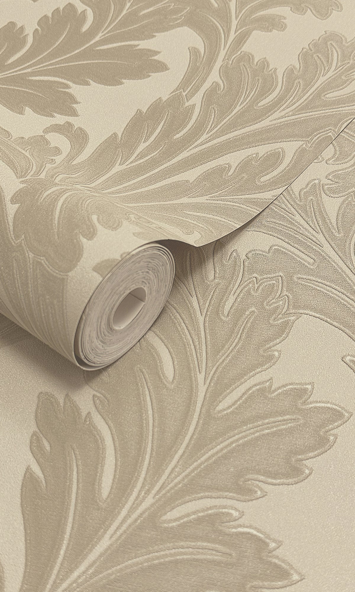 taupe wallpaper, embossed wallpaper, leaf print wallpaper, acanthus leaf wallpaper, embossed leaves wallpaper, embossed acanthus leaf wallpaper, Timeless elegance, Eleganza Wallpaper Collection, Eleganza Collection, Can be used for commercial spaces, Paper Substrate, New Arrivals, Paste the Paper, Scrubbable, Good Lightfastness, Peelable, Interior designers’ choice, Bedroom Wallpaper, Living Room Wallpaper, Hallway Wallpaper, Dining Room Wallpaper, Children's Room Wallpaper, Study Room Wallpaper