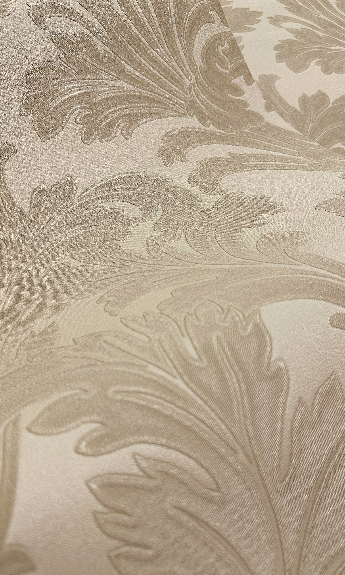 taupe wallpaper, embossed wallpaper, leaf print wallpaper, acanthus leaf wallpaper, embossed leaves wallpaper, embossed acanthus leaf wallpaper, Timeless elegance, Eleganza Wallpaper Collection, Eleganza Collection, Can be used for commercial spaces, Paper Substrate, New Arrivals, Paste the Paper, Scrubbable, Good Lightfastness, Peelable, Interior designers‚Äö√Ñ√¥ choice, Bedroom Wallpaper, Living Room Wallpaper, Hallway Wallpaper, Dining Room Wallpaper, Children's Room Wallpaper, Study Room Wallpaper