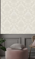 dove color wallpaper, beaded wallpaper, damask wallpaper, classic damask wallpaper, beaded classic damask wallpaper, Timeless elegance, Eleganza Wallpaper Collection, Eleganza Collection, Can be used for commercial spaces, Paper Substrate, New Arrivals, Paste the Paper, Scrubbable, Good Lightfastness, Peelable, Interior designers‚Äô choice, Bedroom Wallpaper, Living Room Wallpaper, Hallway Wallpaper, Dining Room Wallpaper, Children's Room Wallpaper, Study Room Wallpaper, Home Office Wallpaper, Powder Room