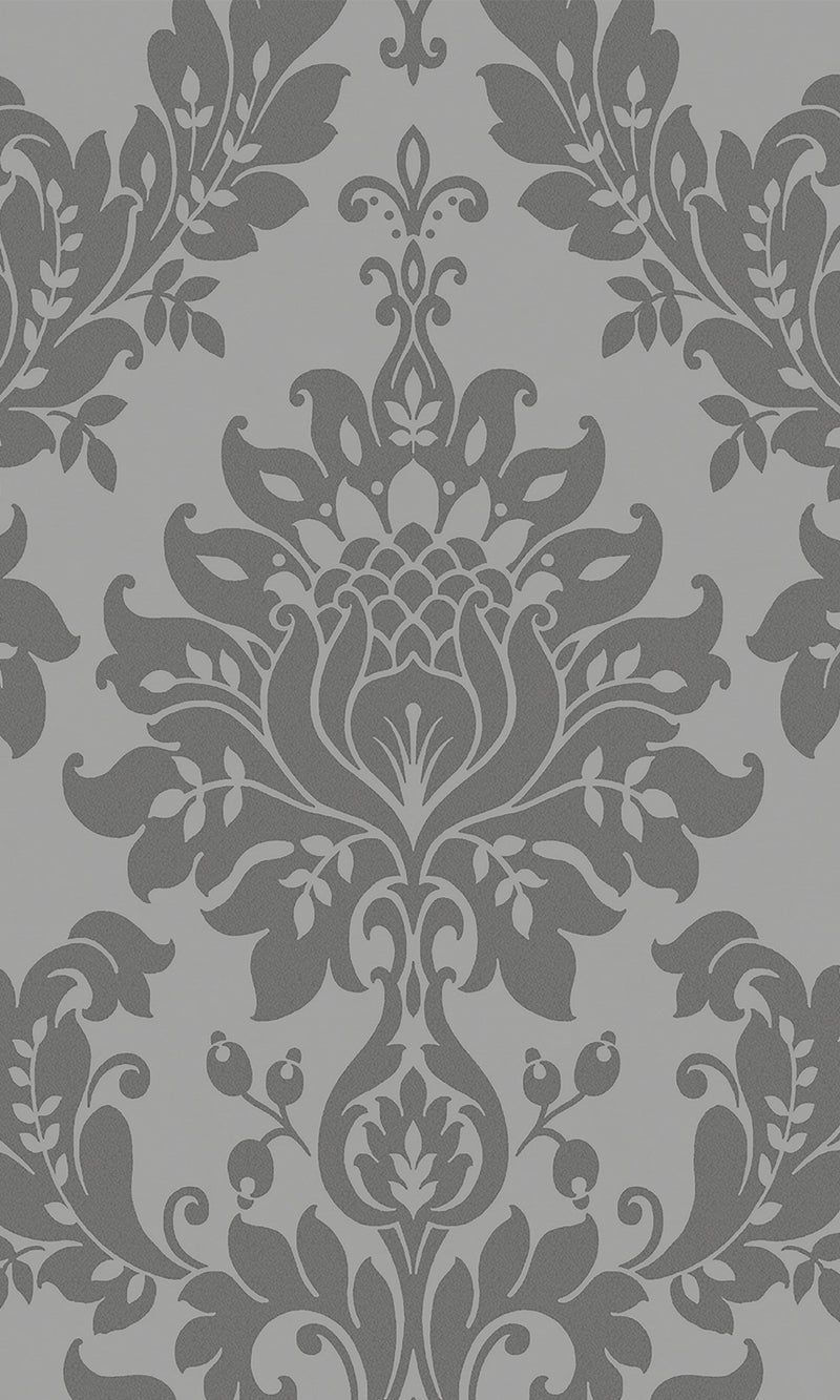 grey wallpaper, beaded wallpaper, damask wallpaper, classic damask wallpaper, beaded classic damask wallpaper, Timeless elegance, Eleganza Wallpaper Collection, Eleganza Collection, Can be used for commercial spaces, Paper Substrate, New Arrivals, Paste the Paper, Scrubbable, Good Lightfastness, Peelable, Interior designers’ choice, Bedroom Wallpaper, Living Room Wallpaper, Hallway Wallpaper, Dining Room Wallpaper, Children's Room Wallpaper, Study Room Wallpaper, Home Office Wallpaper, Powder Room Wallpaper