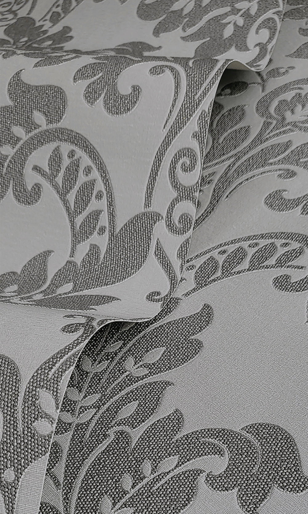 grey wallpaper, beaded wallpaper, damask wallpaper, classic damask wallpaper, beaded classic damask wallpaper, Timeless elegance, Eleganza Wallpaper Collection, Eleganza Collection, Can be used for commercial spaces, Paper Substrate, New Arrivals, Paste the Paper, Scrubbable, Good Lightfastness, Peelable, Interior designers’ choice, Bedroom Wallpaper, Living Room Wallpaper, Hallway Wallpaper, Dining Room Wallpaper, Children's Room Wallpaper, Study Room Wallpaper, Home Office Wallpaper, Powder Room Wallpaper