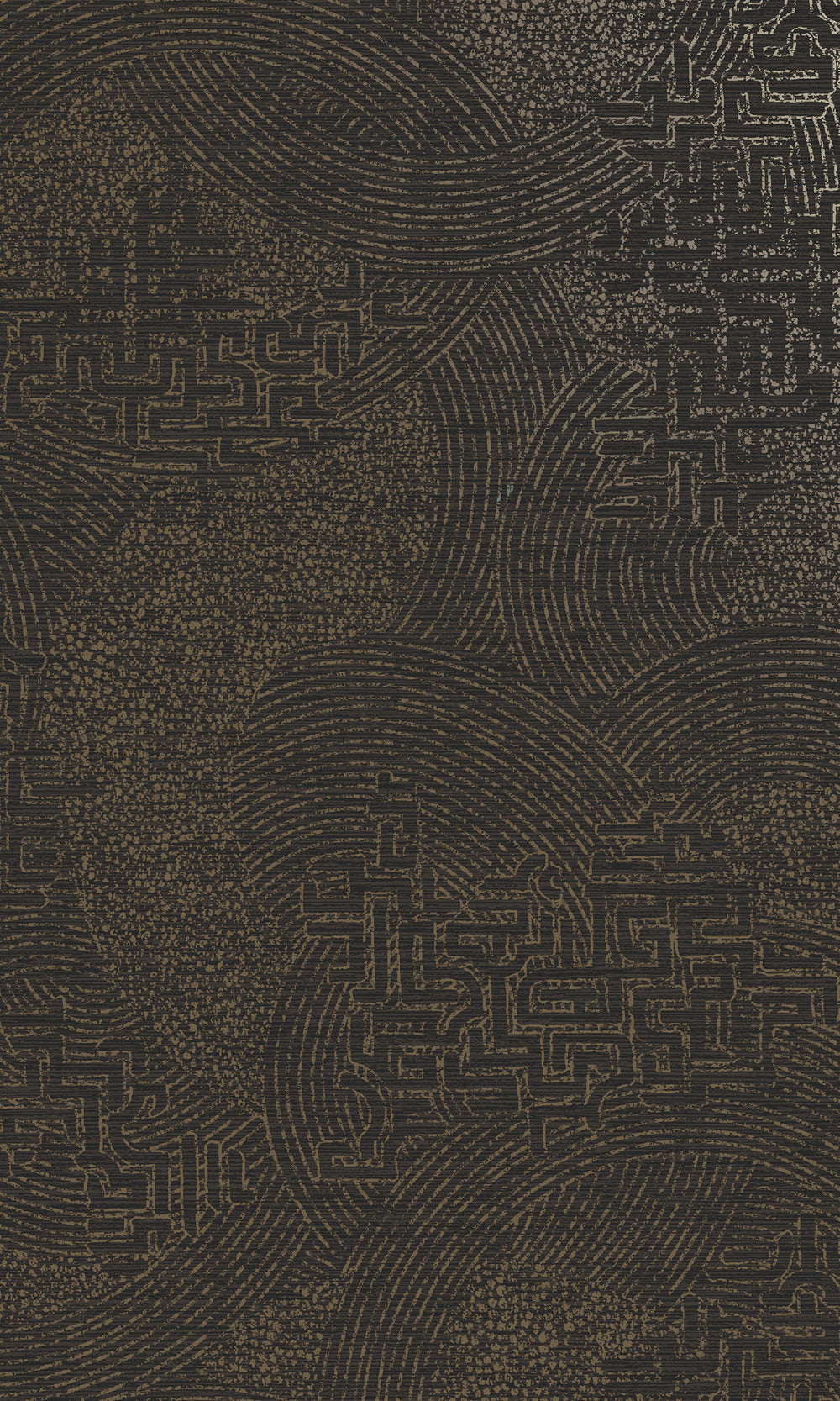 Noir Fragmented Intertwined Geometric Abstract Wallpaper R9555