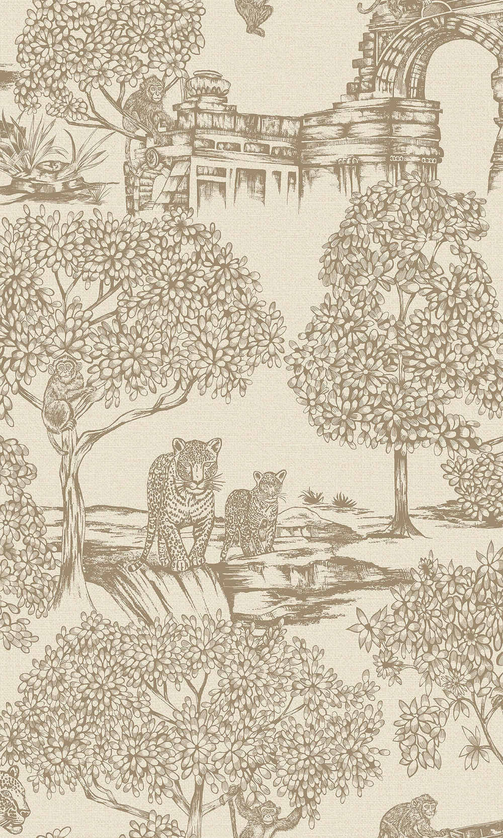 Neutral Enchanting Wildlife Landscape Wallpaper R9597