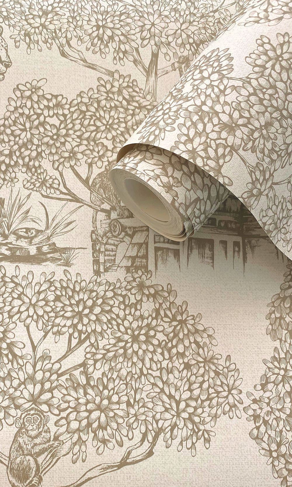 Neutral Enchanting Wildlife Landscape Wallpaper R9597