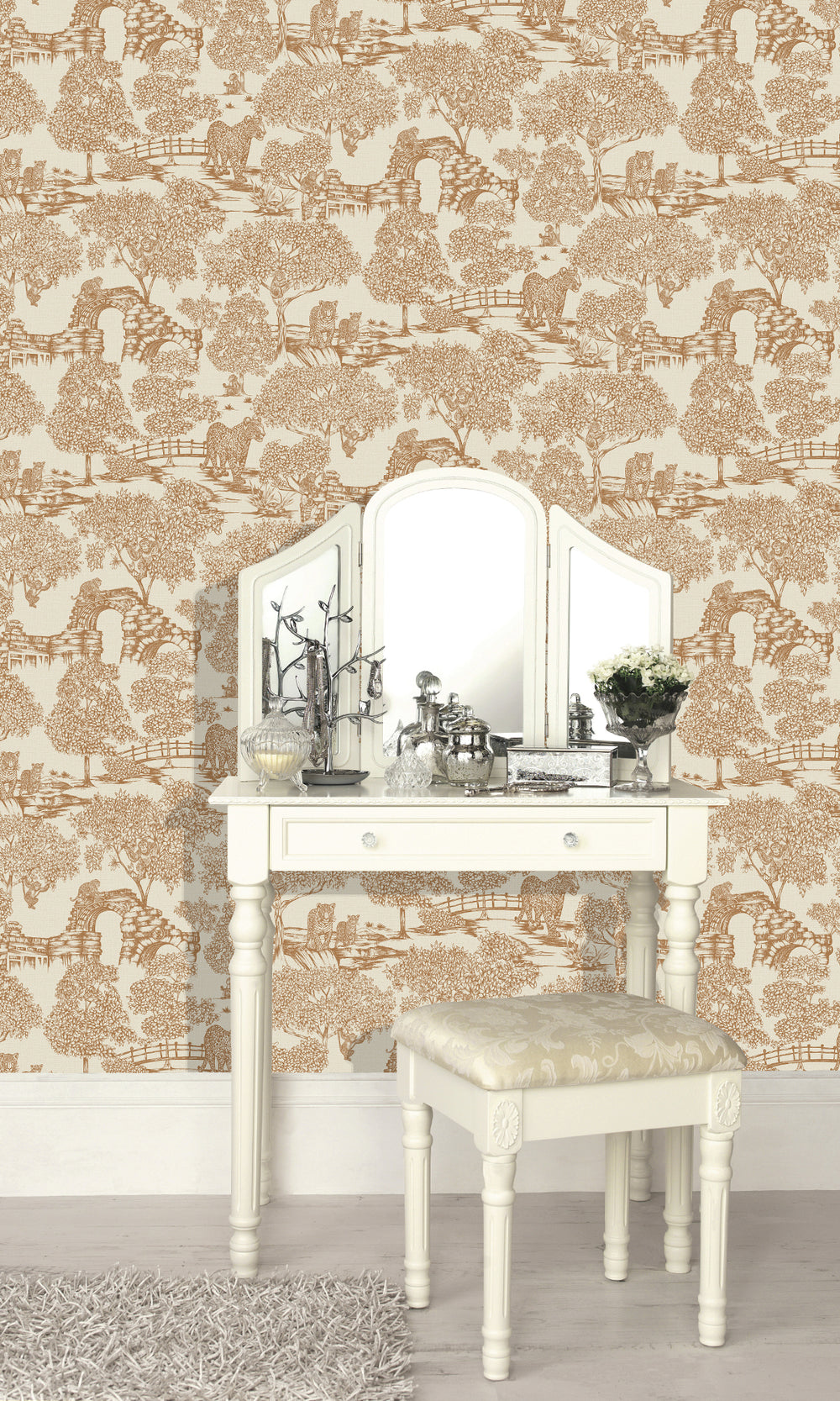 Orange Enchanting Wildlife Landscape Wallpaper R9601