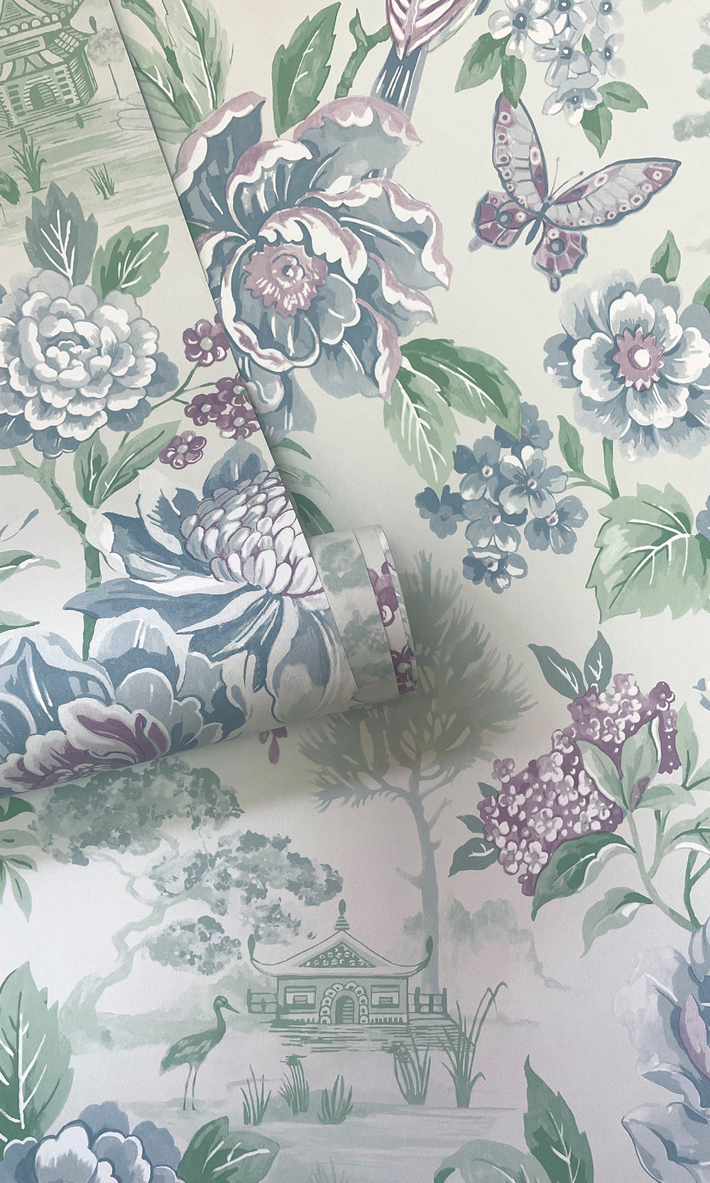 Blue Tranquil Blossoming Flowers in Nature Wallpaper R9609