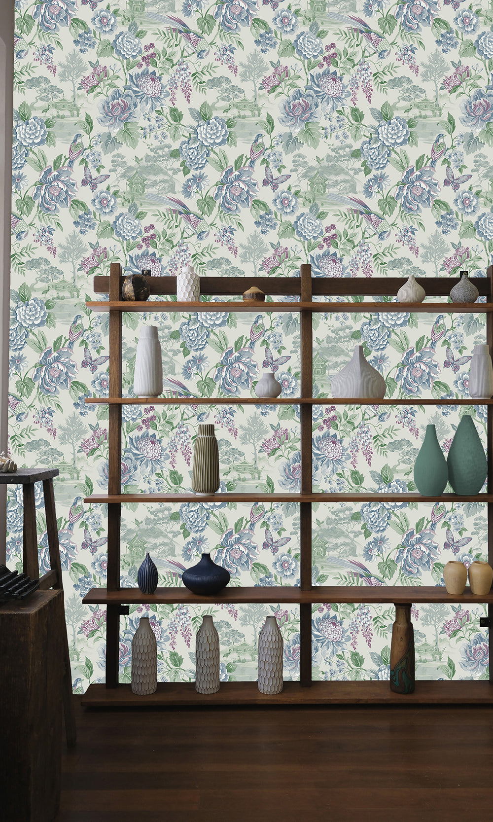 Blue Tranquil Blossoming Flowers in Nature Wallpaper R9609