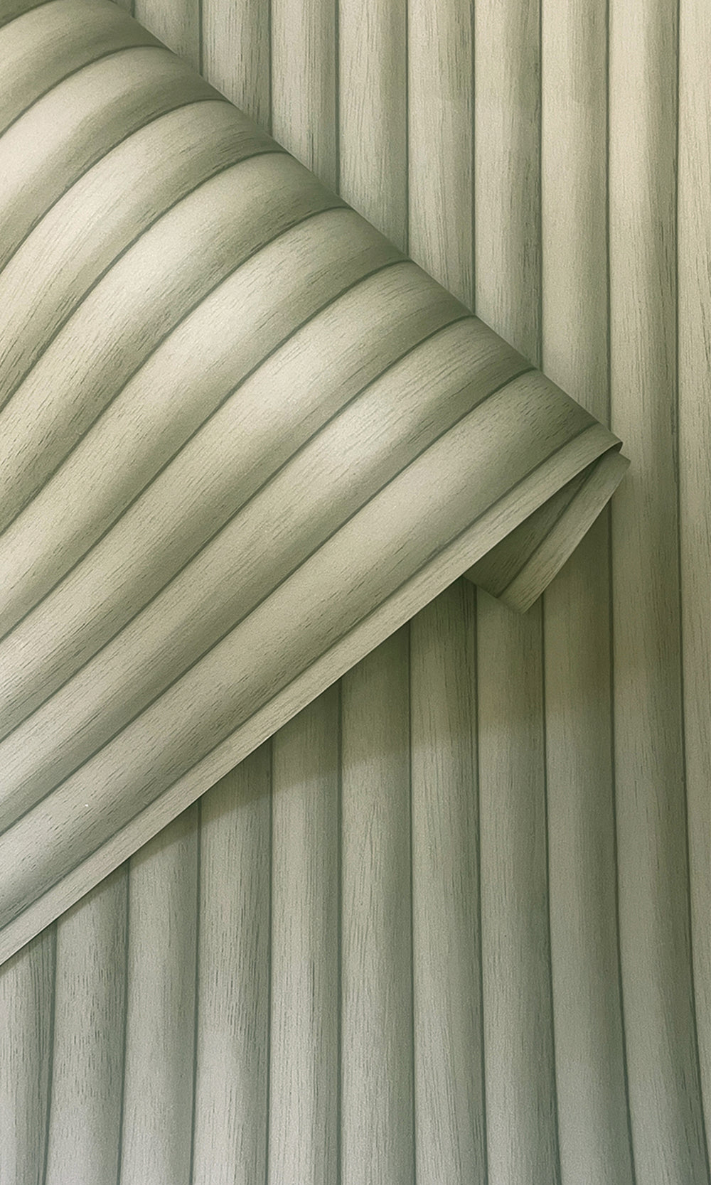 Sage Three Dimensional Stripe Wallpaper R9619