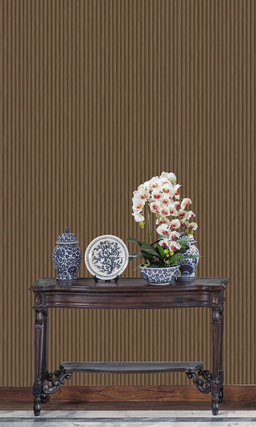 Natural Three Dimensional Stripe Wallpaper R9620