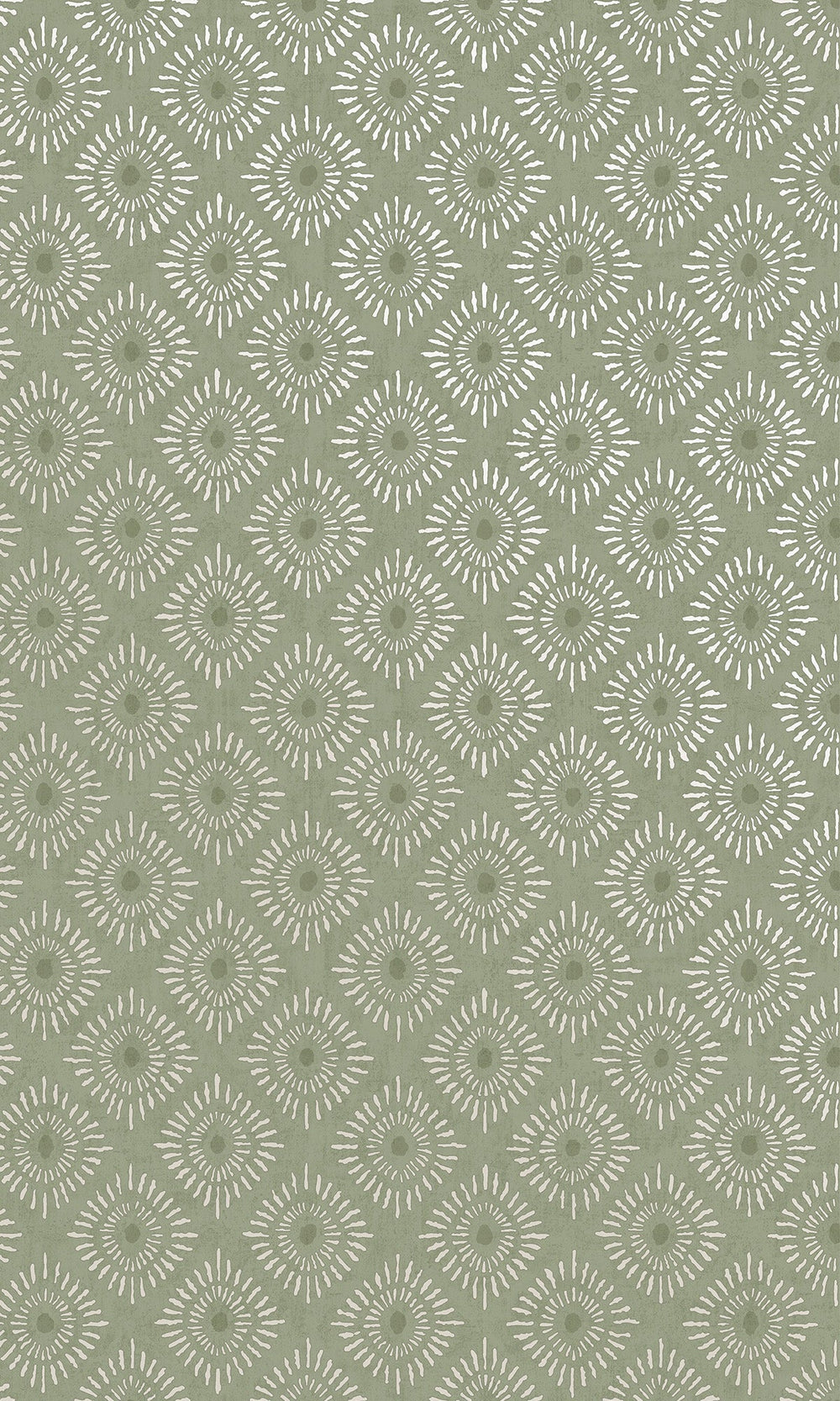Sage Radial Sun Motif Wallpaper R9623