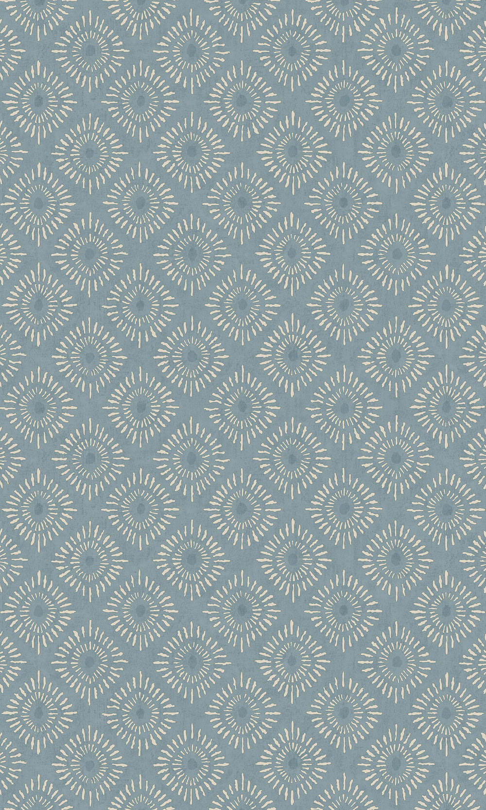Blue Radial Sun Motif Wallpaper R9624