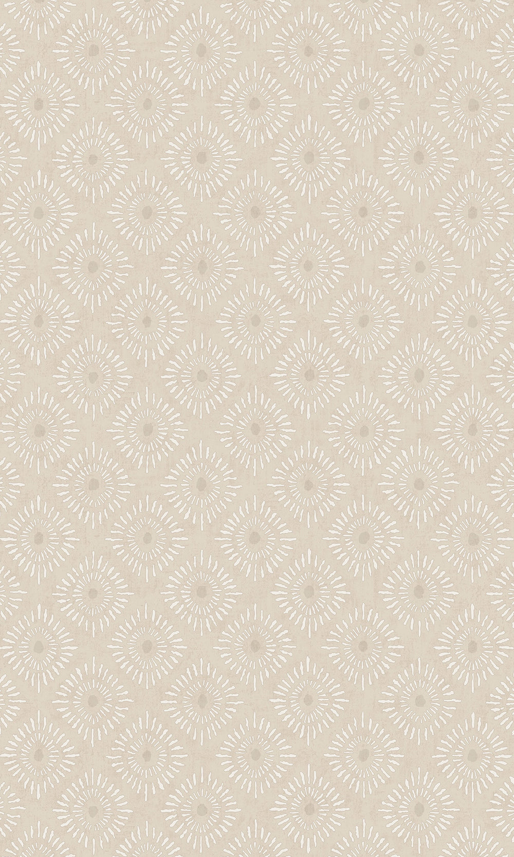 Cream Radial Sun Motif Wallpaper R9627