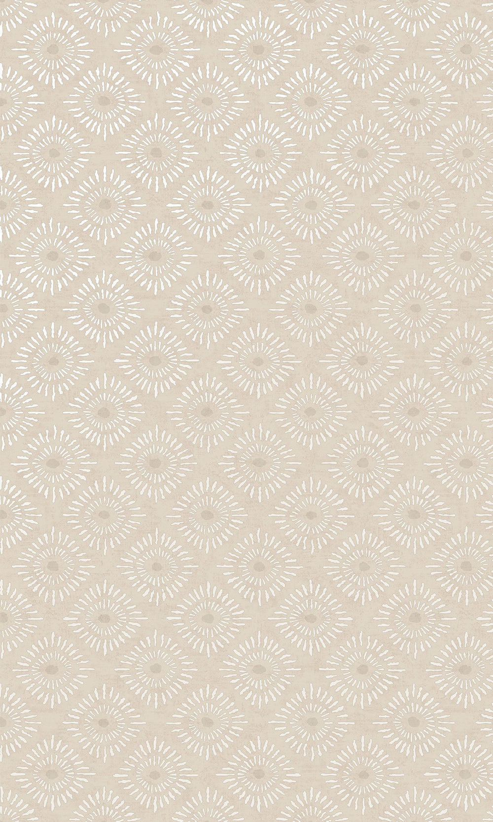 Cream Radial Sun Motif Wallpaper R9627
