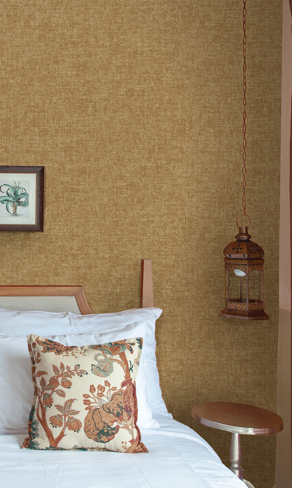Copper Plain Luxurious Metallic Print Wallpaper R9628