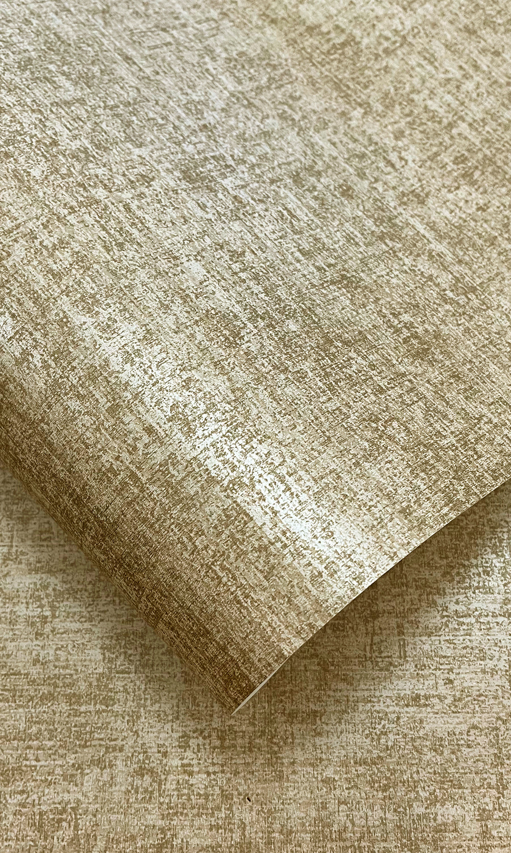 Taupe Plain Luxurious Metallic Print Wallpaper R9630