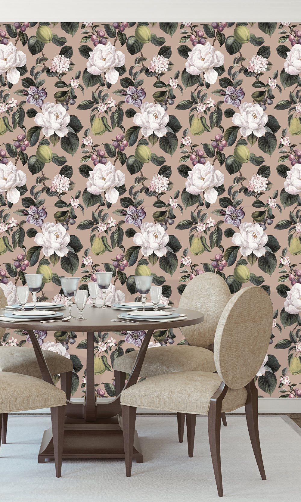 Plaster Pear & Blossom Elegance Wallpaper R9640
