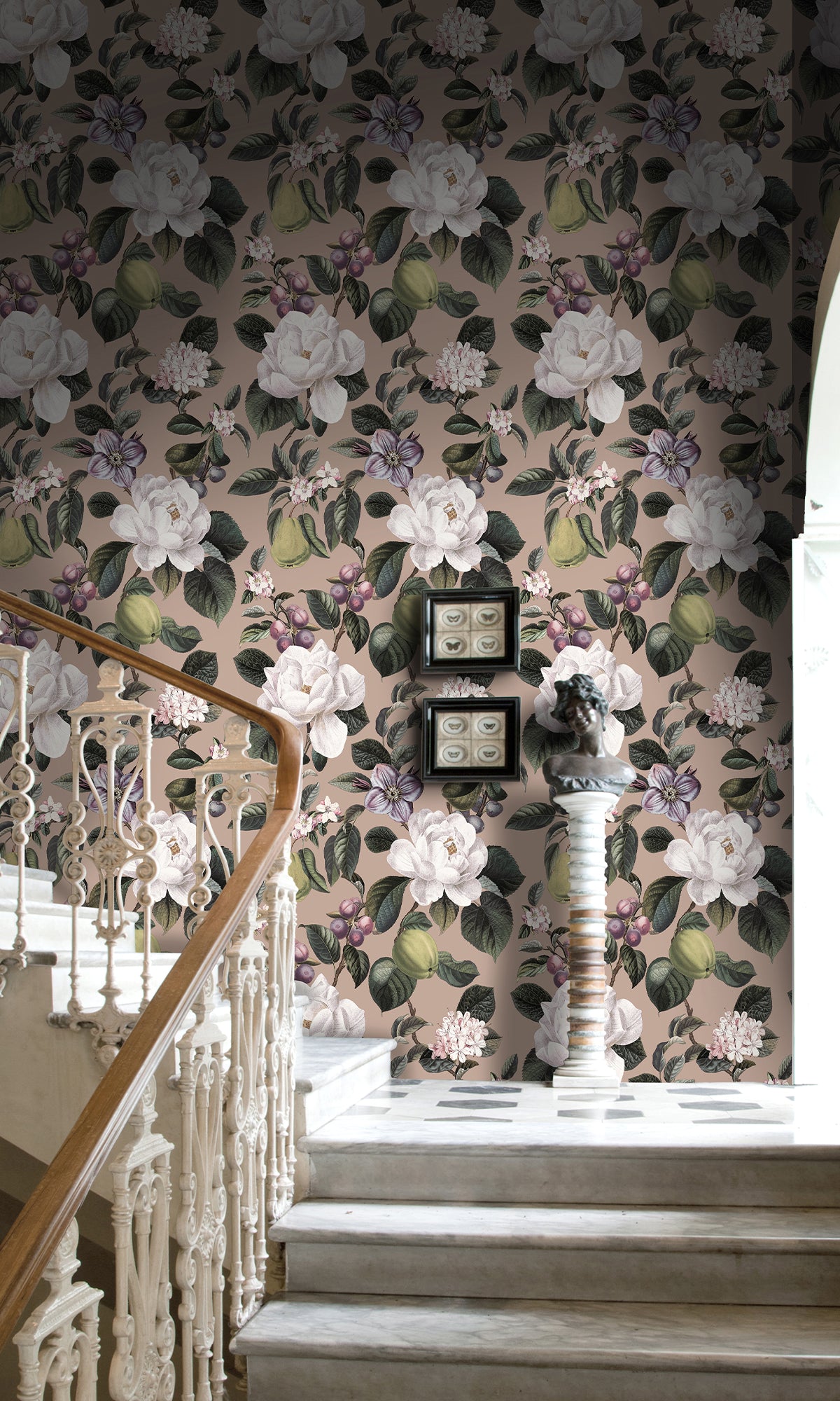 Plaster Pear & Blossom Elegance Wallpaper R9640