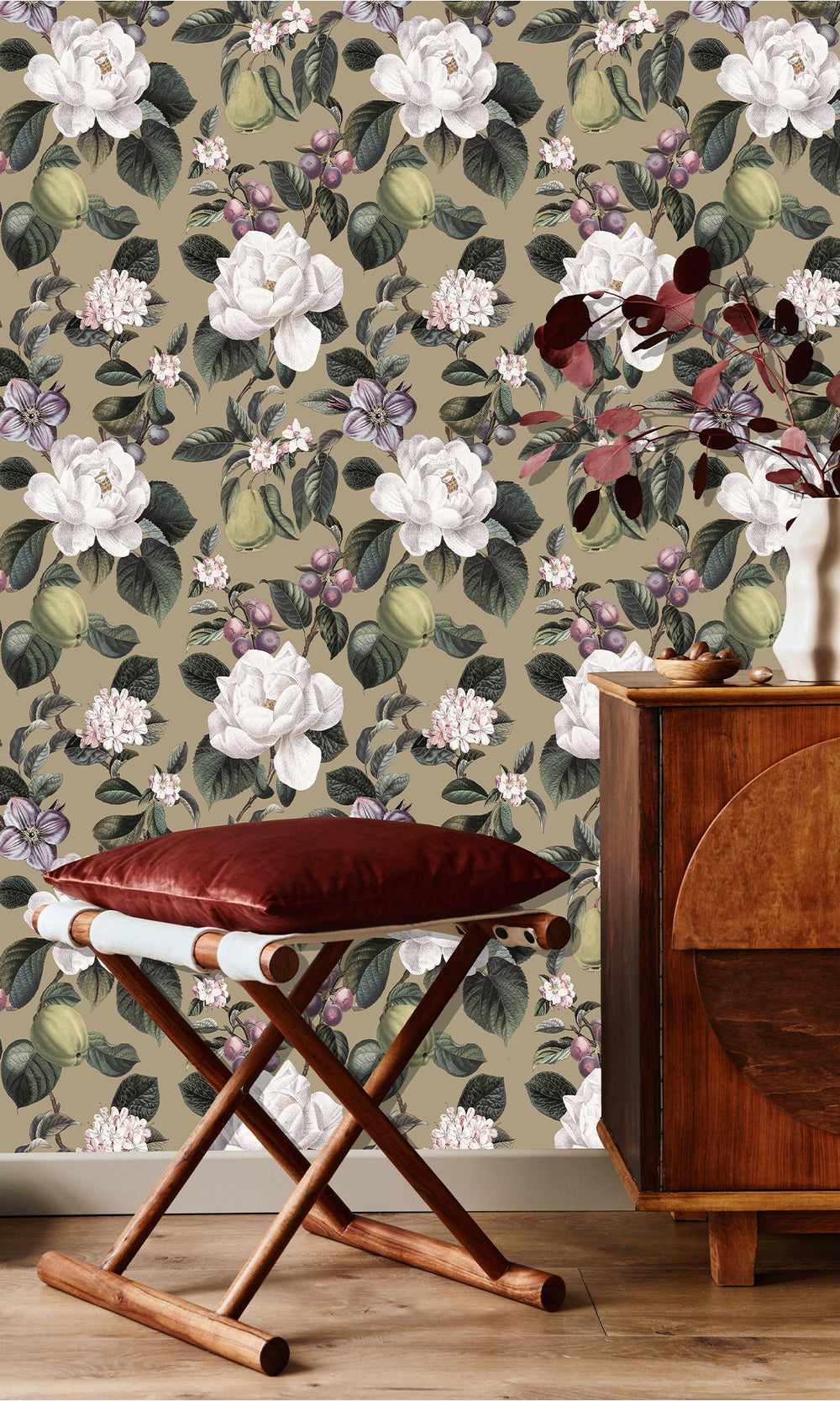 Gilver Pear & Blossom Elegance Wallpaper R9643