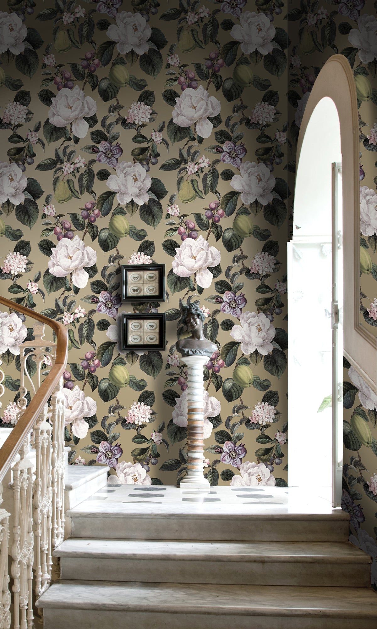 Gilver Pear & Blossom Elegance Wallpaper R9643