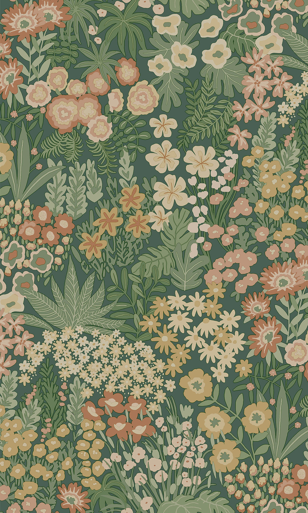 Emerald Green Bloomfield Ditsy Floral Wallpaper R9644